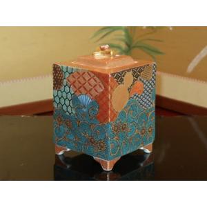 九谷焼 花瓶 陶器 古九谷風 糠川清章（はせがわせいしょう）作