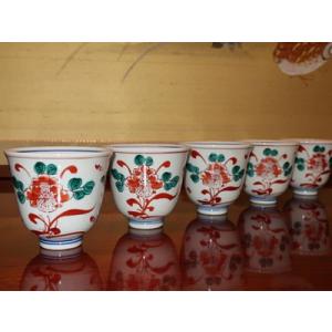 九谷焼 蓋付茶器揃 金花詰 急須1個・湯呑5客セット ( 茶器セット