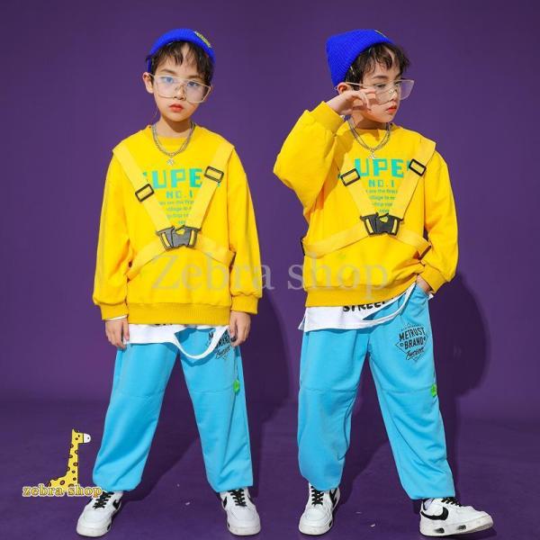 キッズダンス衣装 ヒップホップ　親子ペア HIPHOP 子供服 トップス パンツ 長ズボン 子供用 ...