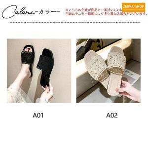 サンダル レディース レース フラット シュー...の詳細画像3