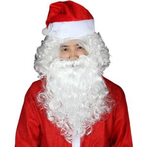 サンタクロース 帽子 ひげ ウィッグ 3点セット サンタ帽 かつら 髭 クリスマス｜zebrand-shop