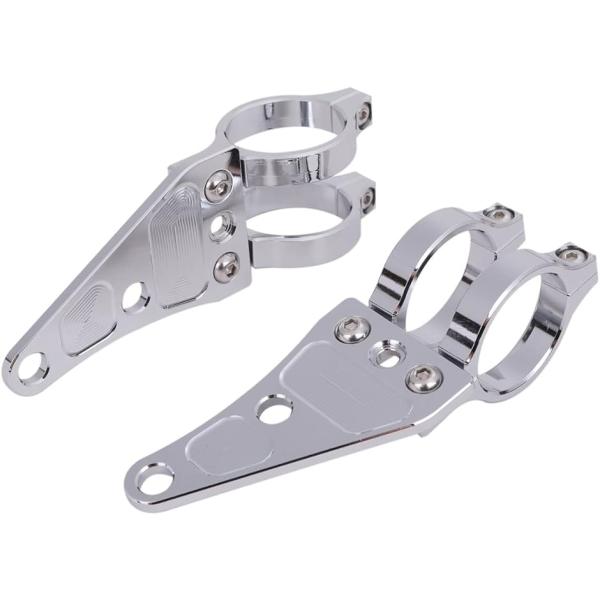 【互換品】 アルミニウム合金 CNC削出し ヘッドライトステー 41mm 41パイ 汎用 社外品(シ...