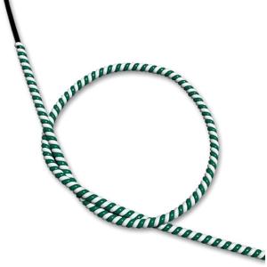 ビンテージ 螺旋 スパイラルケーブル コイル ラップ 配線カバー 約90cm 2本セット キャンディーカラー( 白x緑,  90cm)｜zebrand-shop