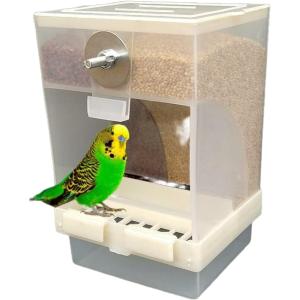 インコ 自動給餌器 鳥用フードフィーダー 自動餌やり機 引っかけ式( 透明)｜zebrand-shop