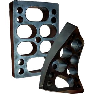 WalnutSkate スケートボード ライザー パッド 2枚 ショック 吸収 PU ソフト(8mmx14mm アングル BLACK)