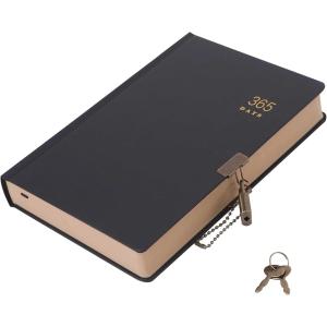 鍵付き日記帳 A5 1年日記 ブラック
