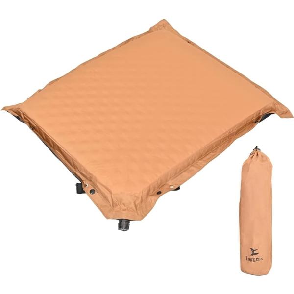 ラグラス インフレーターマット 座布団型マット キャンプマット エアーマット 組み合わせ自在 アウト...