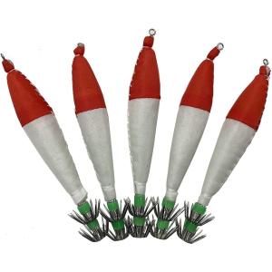 定番の浮きスッテ 4号 5本セット イカメタル イカ釣り 仕掛け 夜行