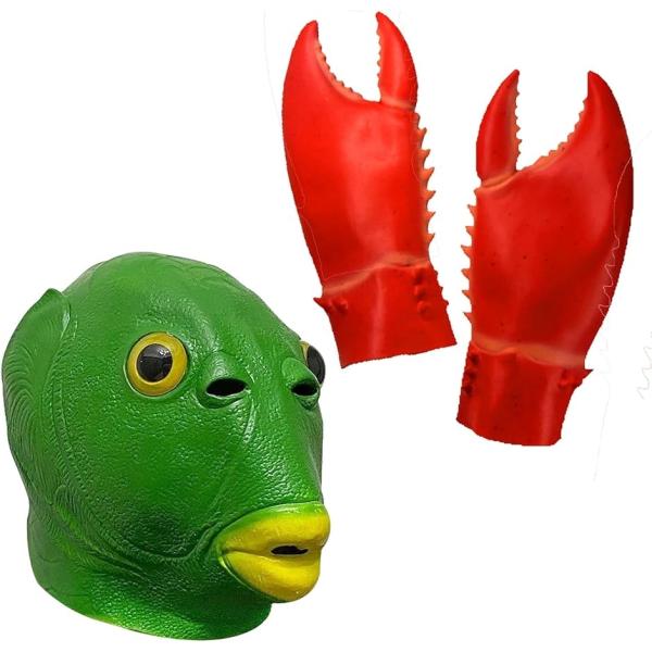 マスク コスプレ ハロウィン グローブ 蟹ハサミ コスチューム 半魚人