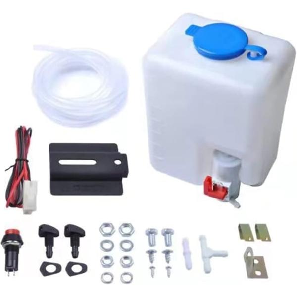 【互換品】ウォッシャー タンク キット ボトル 12V クリーニング ラジエター インタークーラー ...