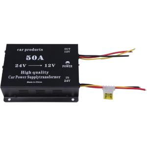 DCDC コンバーター 電圧 変換器 24V＞12V 変圧器 デコデコ ヒューズ付 過電圧保護 バッ...