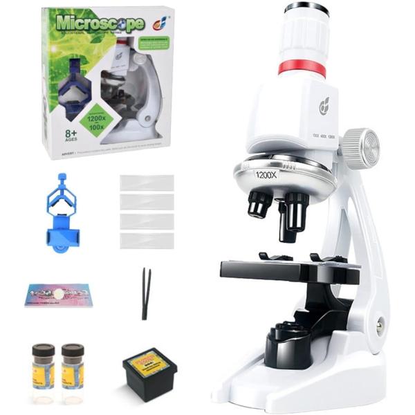 顕微鏡 セット 小学生 中学生 こども 100-1200倍 スマホアダプター付き カメラ 撮影