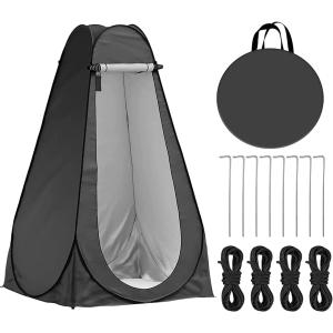 着替えテント ワンタッチ 一人用 プライベートテント ポップアップテント 収納袋付き 120 x 195cm( ブラック,  1人)｜zebrand-shop