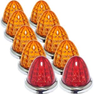 24vマーカーランプ　8個セット 24V トラック用 LED マーカーランプ サイド 8面クリスタルカット仕様