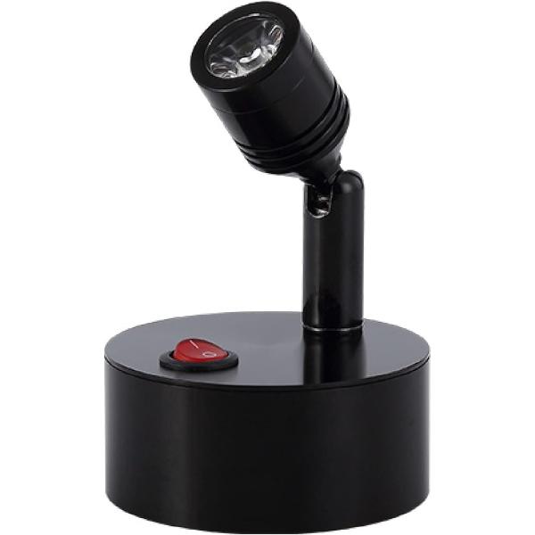 ミニ LED スポットライト 小型 台座 電池式 配線不要 角度調整 ホビーライト フィギュア プラ...