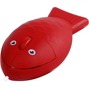 USB有線マウス カエルの形マウス 子供用マウス 小型 軽量 左右対称 コンパクト ポータブル 赤色小魚( 赤色魚,  Small)｜zebrand-shop