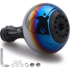リール ハンドル ノブ 14.5g シマノ ダイワ 通用 Shimano Type Daiwa S用 Aurora 349 MDM (ブラック)