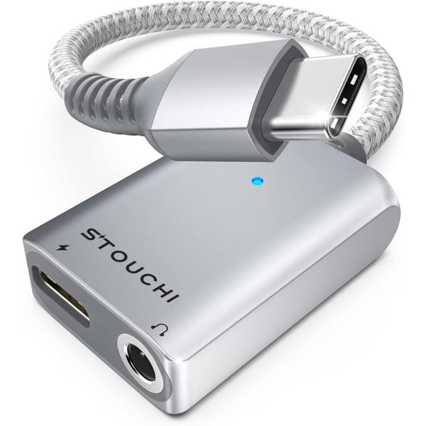 USB Type C to 3.5mm イヤホン変換アダプター 2in1 DAC搭載 24bit/9...