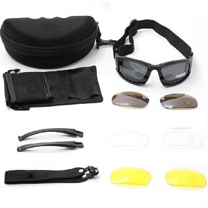 タクティカルゴーグル サバゲー UVカット サングラス 偏光レンズ 3色レンズ