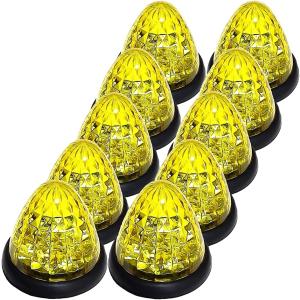 トラック用 マーカーランプ サイド 16LED 24V用 標識 汎用 10個セット( イエローレンズ)｜ゼブランドショップ