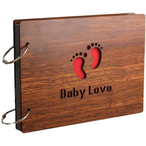 アルバム 手作り プレゼント 赤ちゃん 子供 ギフト 写真 記念日 30枚 60ページ(あしあと, ...