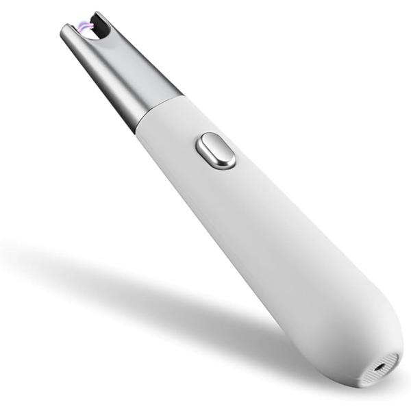 プラズマライター USB充電式 トーチ PEラインカッター( ホワイト) 電子ライター