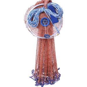 投網 投げ網 初心者 仕掛け網 手投げ網 投網漁 川釣り ＆ 投げ方 説明書 3.6m ブラウン