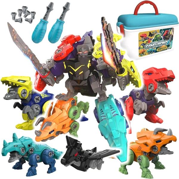 恐竜 組み立て おもちゃ 5個 合体セット 組立て説明書付き 手動ドライバー MDM