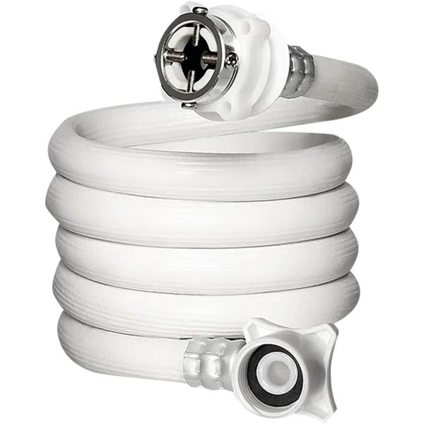 洗濯機給水ホース 自動洗濯機給水ホース 元口付き 自動給水 抗菌 防臭 抜け防止 水漏れ防止(白, ...