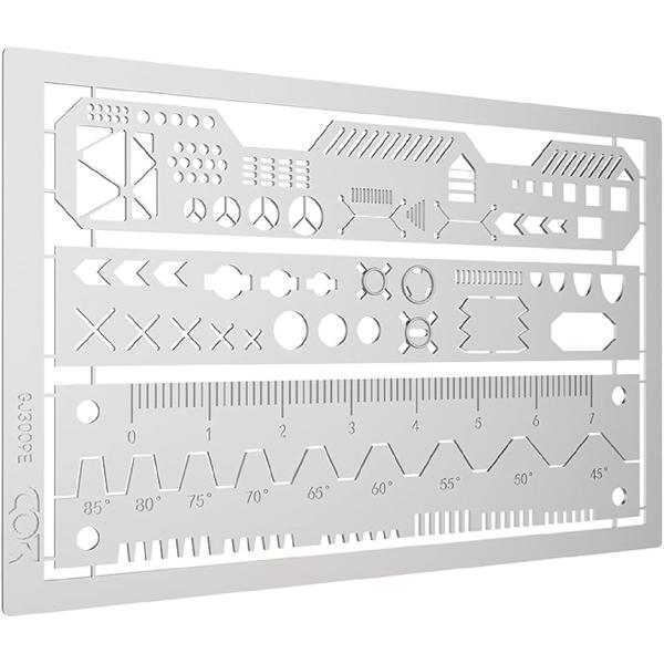 【互換品】 エッチングガイド スジボリガイド 筋彫り テンプレート 定規 ステンレス プラモデル ガ...