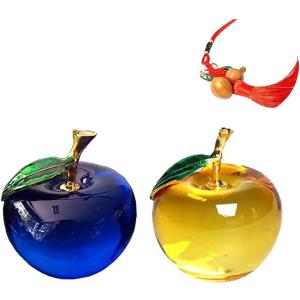 クローブキューブ りんご ガラス オブジェ ペア 2色 セット 風水