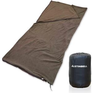 インナーシュラフ 軽量 寝袋の汚れ防止に最適 インナーシーツ 防寒 封筒型 枕カバー付き 国内品質検査済( ブラウン(フリース素材))｜zebrand-shop