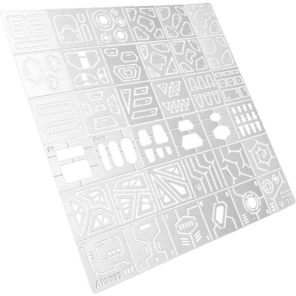 【互換品】 スジボリガイド 筋彫り エッチングガイド テンプレート 定規 プラモデル 模型 ガンプラ...