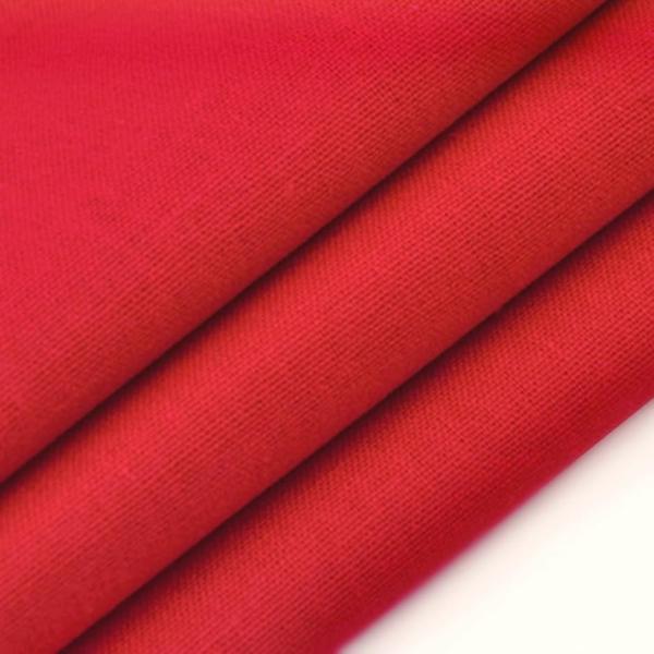 選べる17色 プレミアム 綿 麻 カラー 生地 手芸用 約1mx幅1.4m裁断済み (ポピーレッド)