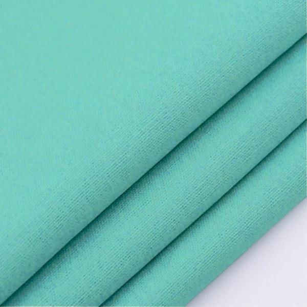 【互換品】 全17色 プレミアム 綿 麻 カラー 生地 手芸用 2m 幅1.4m(アクアブルー)