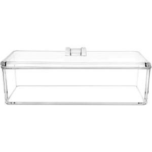 メイクボックス アクリルケース 化粧小物収納 横長 フタ付き メイク小物 収納ケース アクリルスタン...