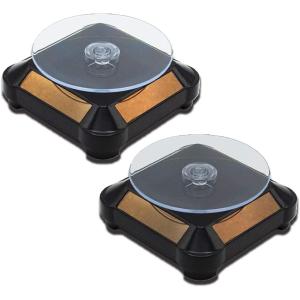 ソーラー回転台 2個セット 小型 展示台 360度回転 最大負荷重量500g