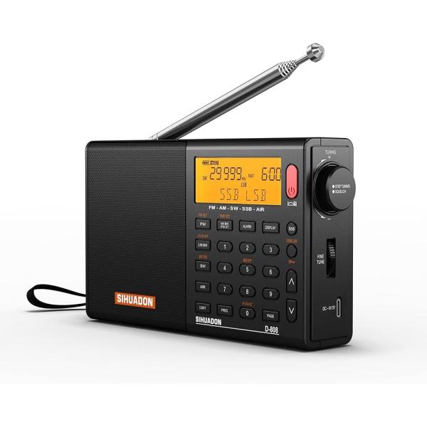D-808 SSB BCLラジオ FM AM 短波 長波 エアバンドDSP RDS 高感度 ポータブ...