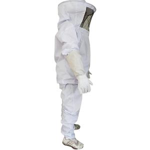 養蜂用防護服 革手袋 3点セット( 白,  フリーサイズ)｜zebrand-shop