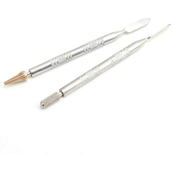 レザークラフト ペン型コバ塗り器 ヘラ ローラー 仕上げ トコノール DIY 2本 セット