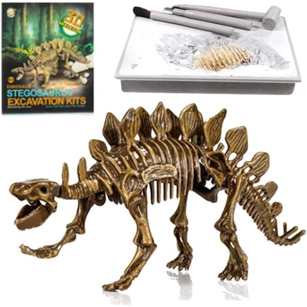 恐竜化石発掘 おもちゃ 発掘キット 恐竜の骨 Stegosaurus