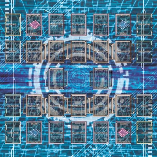 遊戯王 新マスタールール プレイマット ラバーマット リンク召喚 対応 MDM( 60x60cm 電...