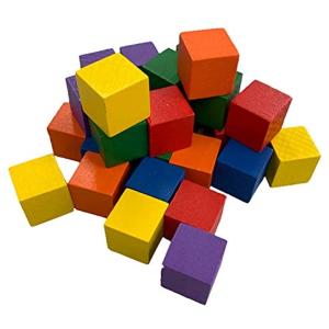積み木 知育 木製 立方体 小さなキューブ 100個 カラフル(100個 カラフル)