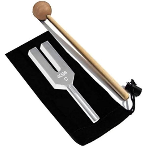 HappyHome音叉 4096Hz リラクゼーション チューナー 木製マレットセット 浄化 ヒーリ...