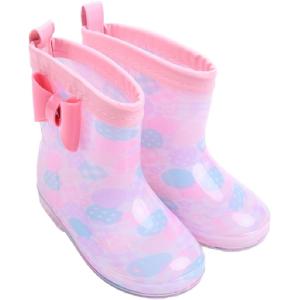 女の子 レインブーツ 長靴 シューズ 雨靴 キッズ 子供 16-17cm( ドット,  16.0〜17.0 cm)｜zebrand-shop