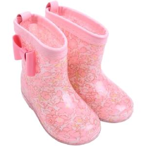 女の子 レインブーツ 長靴 シューズ 雨靴 キッズ 子供 18-19cm( フラワー,  18.0〜19.0 cm)｜zebrand-shop
