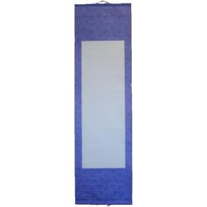 掛け軸 無地 白紙 掛軸 書道 日本画( 青)