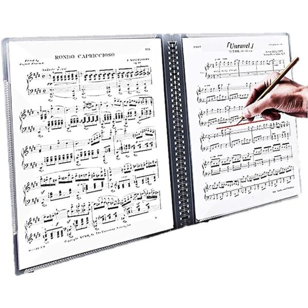 楽譜ファイル A4サイズ 60ページ 直接書き込めるデザイン 見開き バンド 楽譜入れ 楽譜ホルダー