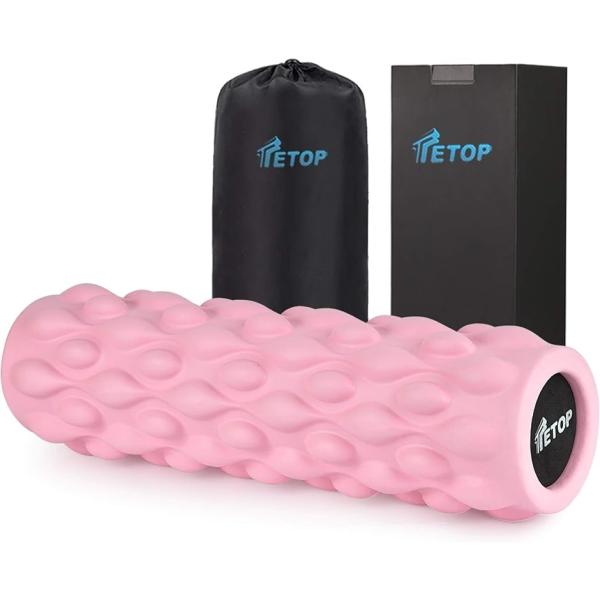 割れない フォームローラー 500KG耐荷重 ストレッチローラー日本語説明書付きピンク(ピンク,  ...