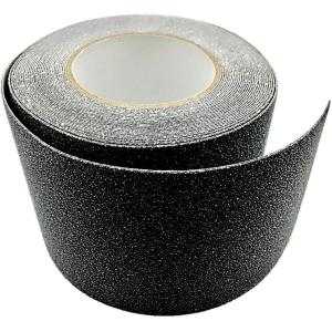 滑り止めテープ ノンスリップテープ 黒 グレー 100mm x 10m 屋外 屋内 階段 床 すべり止め 転倒防止(ブラック)